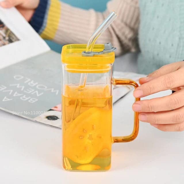 On The Go Square Acrylic Cup with Straw