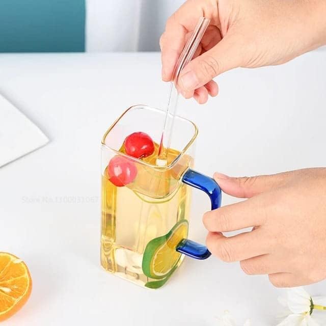 On The Go Square Acrylic Cup with Straw