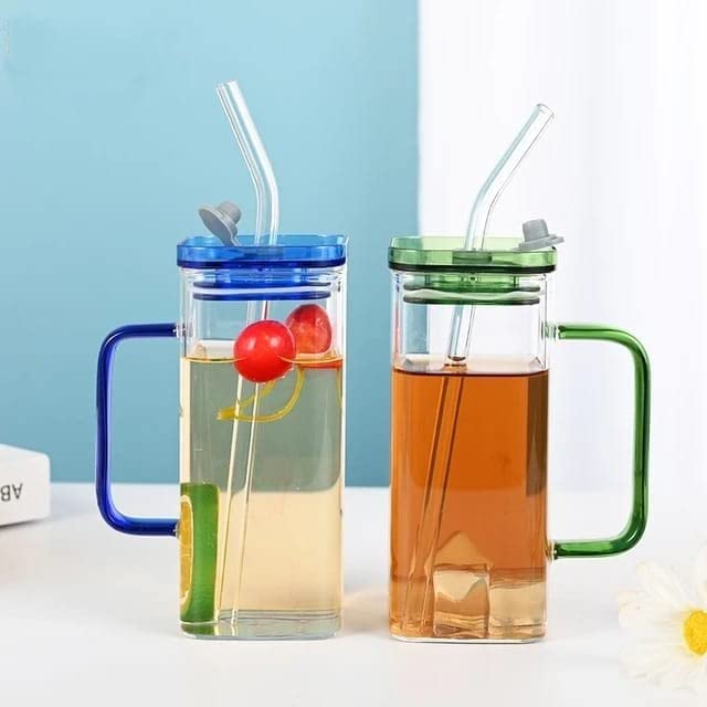 On The Go Square Acrylic Cup with Straw