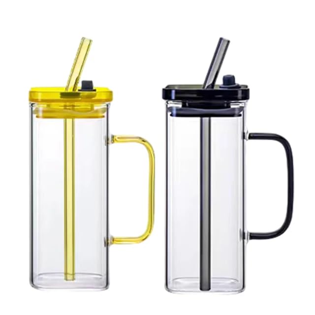 On The Go Square Acrylic Cup with Straw