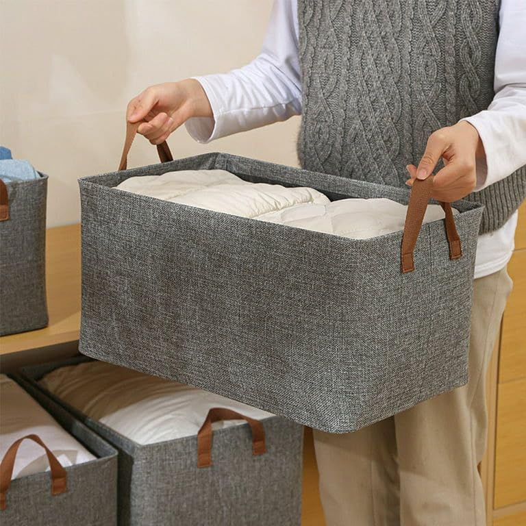 Foldable Elegant Storage Basket with Handles